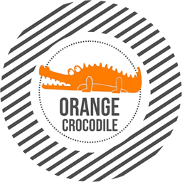 Orange Crocodile  logo.